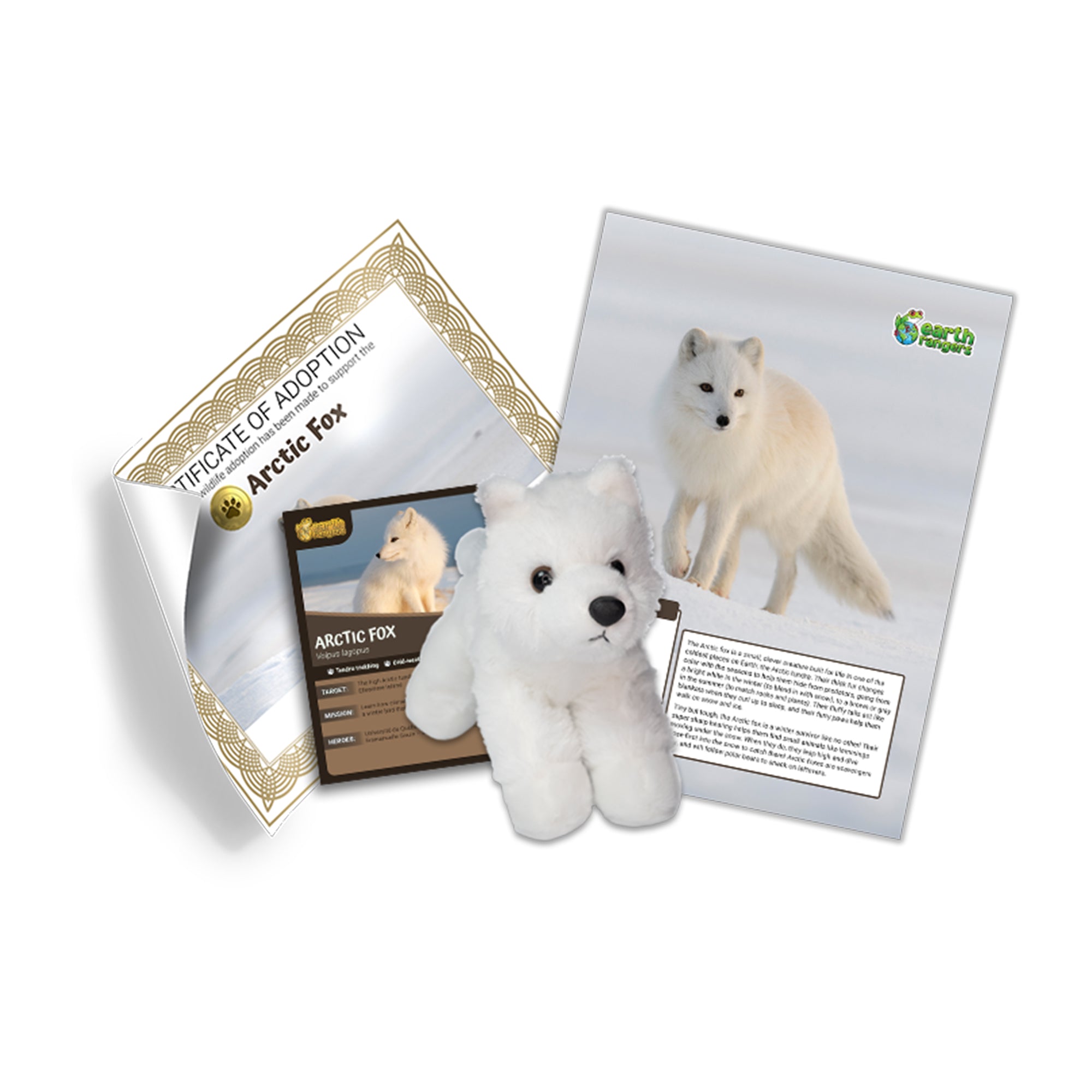 Arctic Fox Adoption Kit - Plush Bundle