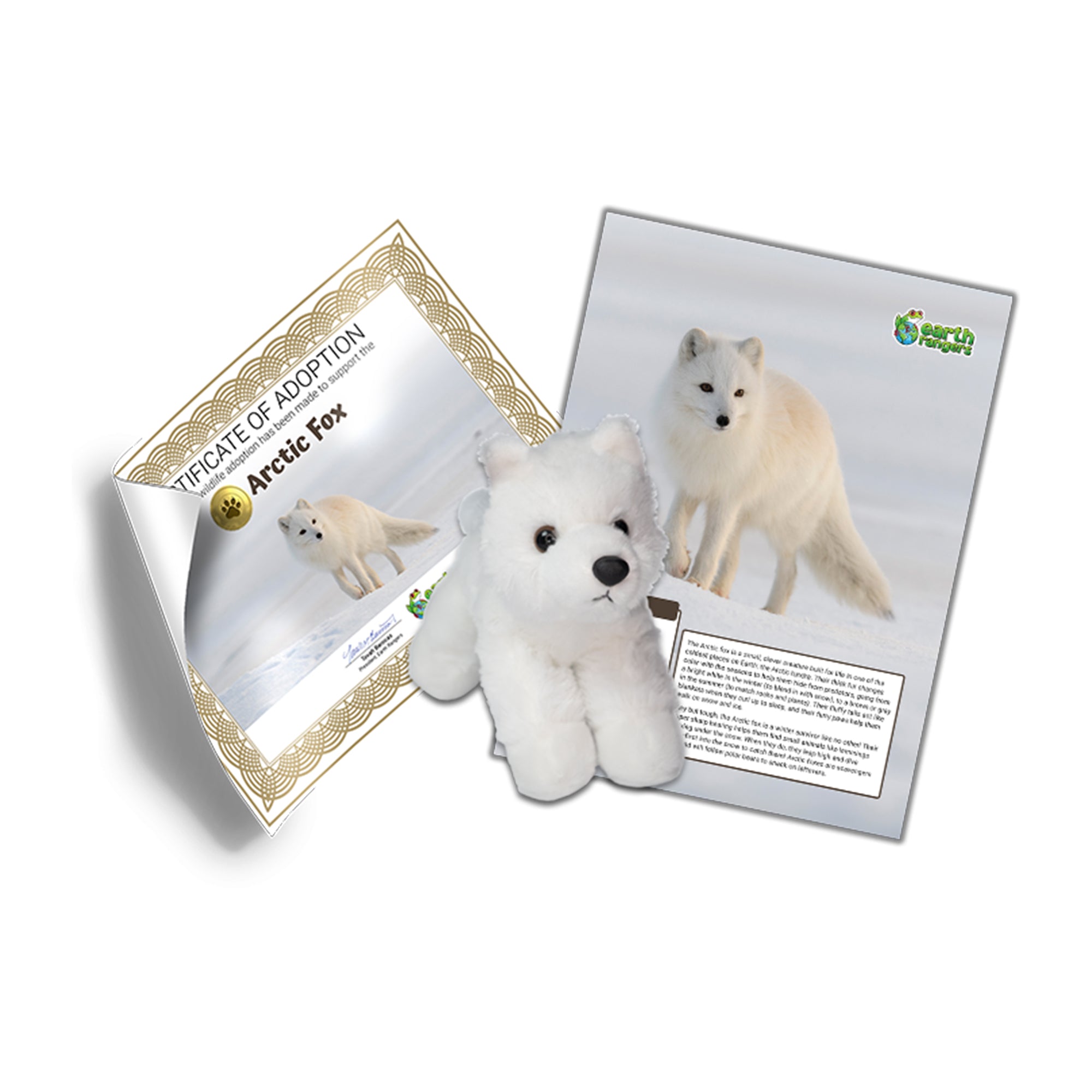 Arctic Fox Adoption Kit - Plush Bundle